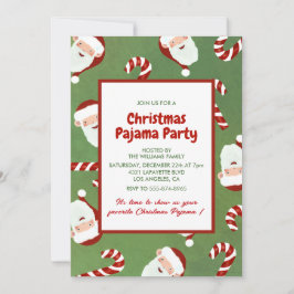 Julpyjamasparty Söt Tomte Rårödsocker Inbjudningar