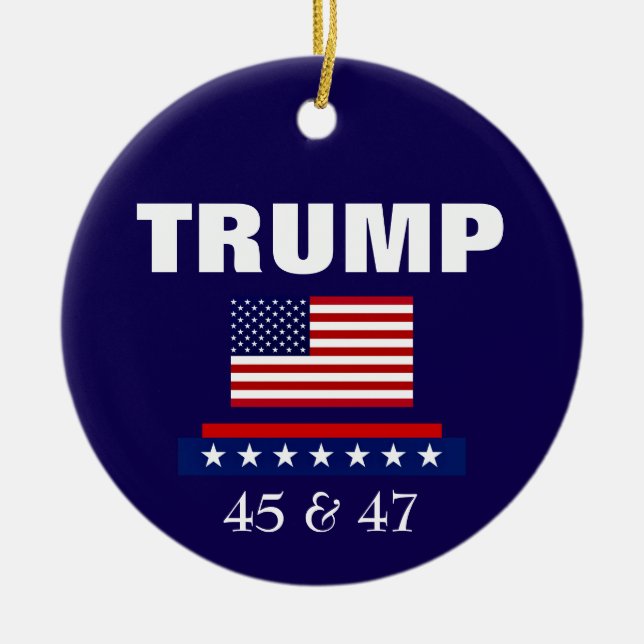 JULPynt MED TRUMP Julgransprydnad Keramik (Framsidan)