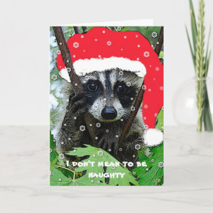 JulRaccoon - hälsningkort Helgkort
