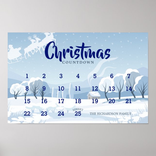 Julräknare Adventskalender Poster (Framsidan)