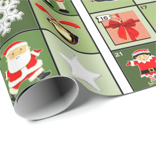 Julräknare Adventskalender Presentpapper (Rullad Hörn)