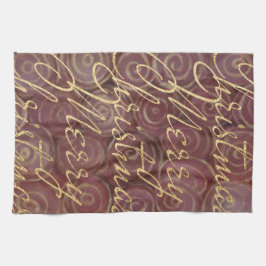 Julräknare och Guld Kökshandduk