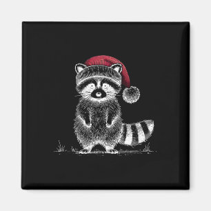 Julrasism Santa Hat Sopor Panda Raccoon Lo Magnet