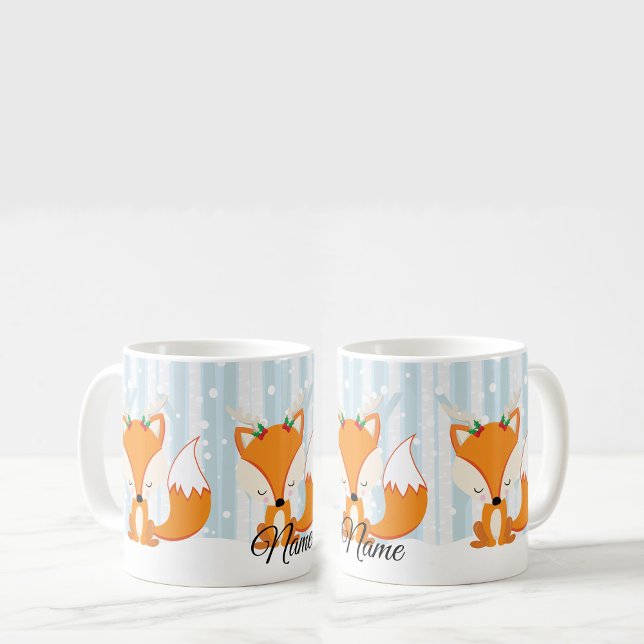 Julräv med renhorn kaffemugg (Skapare uppladdad)