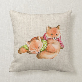 julrävar linne somlooken kudder, dämpar kudde