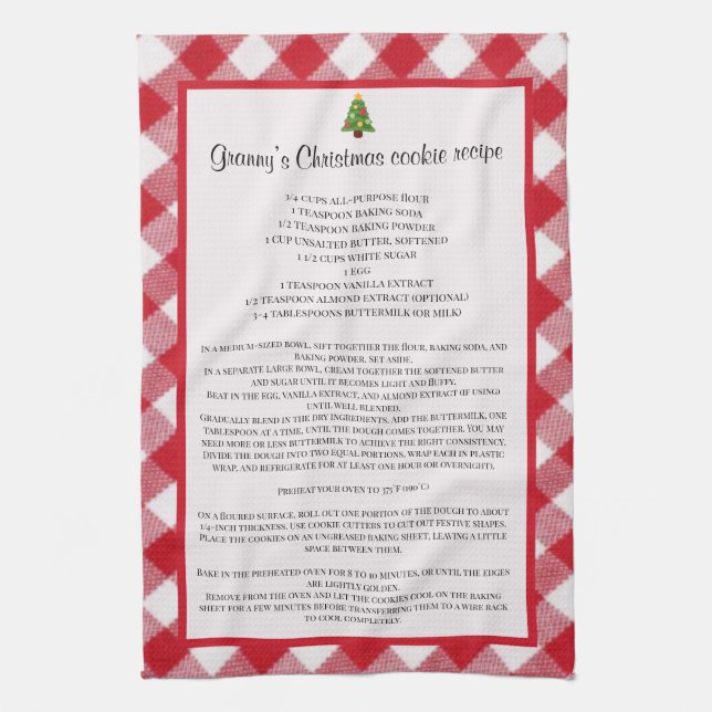 Julrecept från familjen kökshandduk (Vertikal)