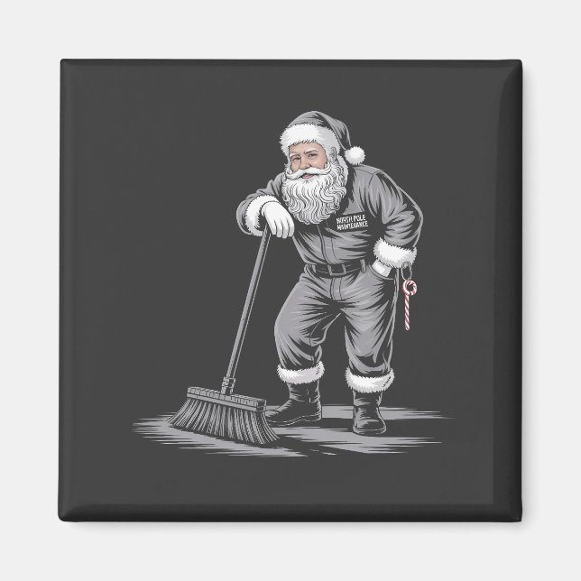 Julredaktören Santa Julafton Städning Magnet (Framsidan)