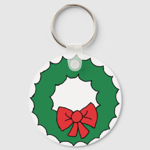 Julref Teckning-julgranen Garland Clipart Nyckelring