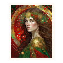 Julreflektioner Kvinna med Brown Hair