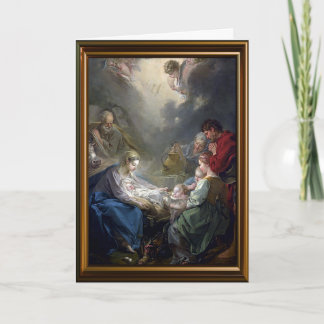Julreligiös julkrubba kort
