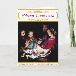 Julreligiös julkrubba kort
