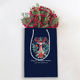 Julren, Blommigt Blue Helgdag Medium Gif