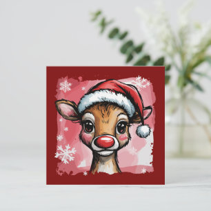 Julren Brushstroke Snygg Jul Tjejig Julkort