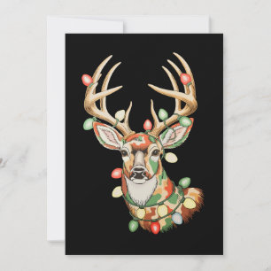 Julren Camo Hjort Semester Jakt Xmas Julkort