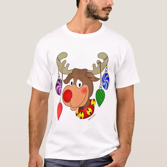 Julren med prydnadar t-shirt (Framsida)