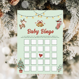 Julren Party Baby Bingo Spelkort Inbjudningar