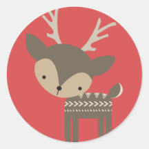 Julren, runda Glossy Stickers