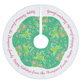 Julren som kråma sig över gåvaträdkjolen julgransmatta borstad polyester