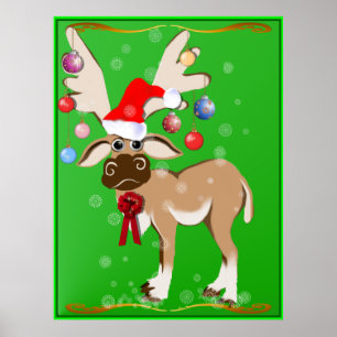 Julrenaffischen Poster