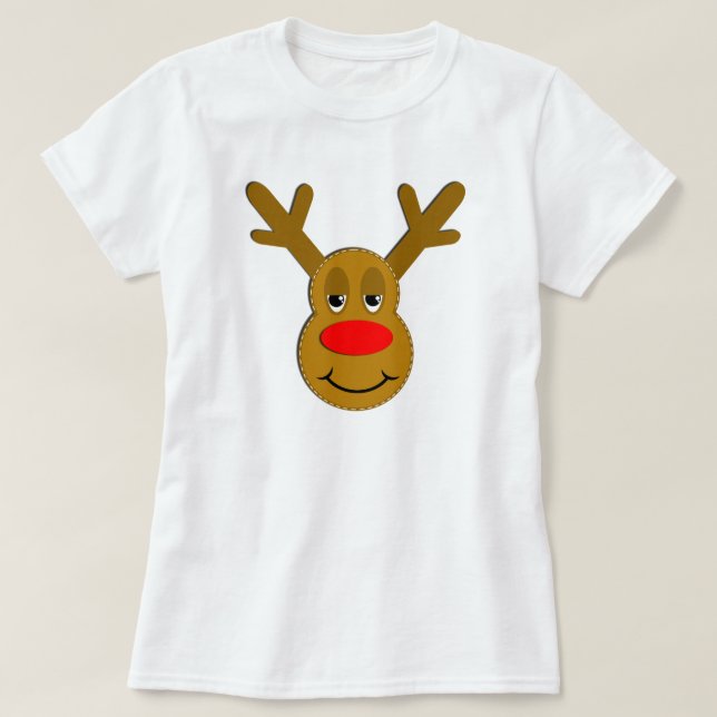 Julrenansikte Tee Shirt (Design framsida)