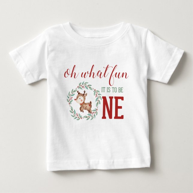 Julrenar 1:a födelsedag t shirt (Framsida)