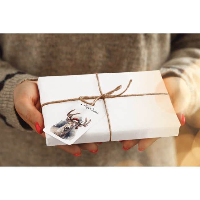 Julrenar, anpassade presentetikett (Skapare uppladdad)