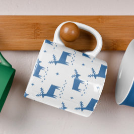 Julrenar. Blåskogsdjur, mönster Kaffemugg