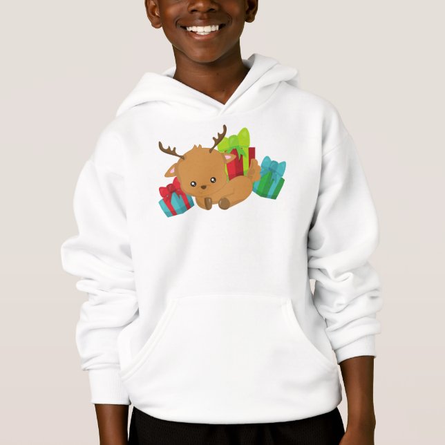 Julrenar, Cute Reindeer, Gifts, Presenter T Shirt (Framsida)