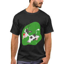Julrenar (Cute Tecknad Cow) T-Shirt