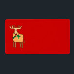 Julrenar Fraktsedel<br><div class="desc">Julrenar med holly i munnen Underbar för märkre för gåvor och kuvert adress klistermärken Byt färg om du föredrar grönt.</div>