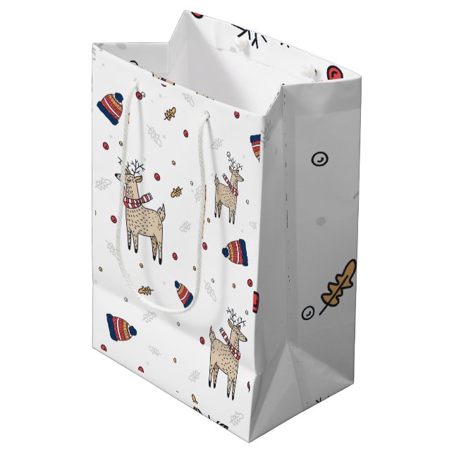 Julrenar Hats Mönster (Framsidan Vinklad)