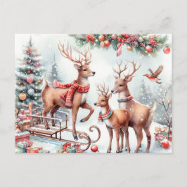 Julrenar Helg Vykort