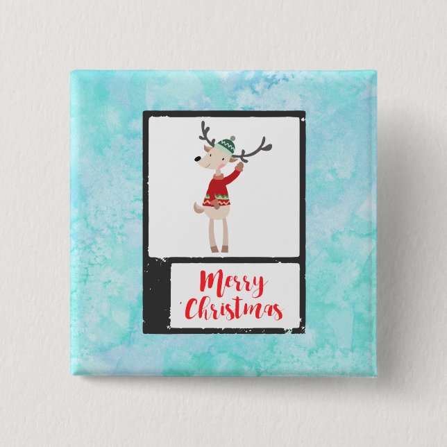 Julrenar i en fuktig sötare, vismisk knapp (Framsida)