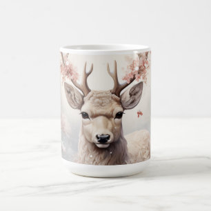 Julrenar i skogen kaffemugg