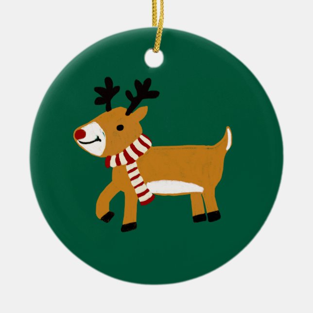 Julrenar Julgransprydnad Keramik (Framsidan)