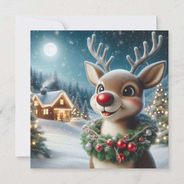 Julrenar Julkort (Framsida)