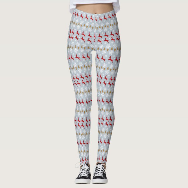 Julrenar Kvinnors benägenhet Leggings (Framsida)