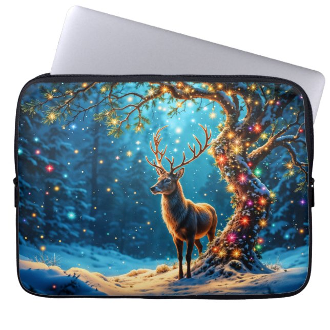 Julrenar North Pole fantasykonst Laptop Fodral (Framsidan)