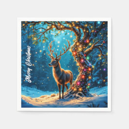 Julrenar North Pole fantasykonst Pappersservett