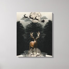 Julrenar och Sleigh Canvas Wall Art