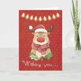 Julrenar på Röda Polka dots Kort
