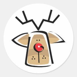 Julrenar Runt Klistermärke