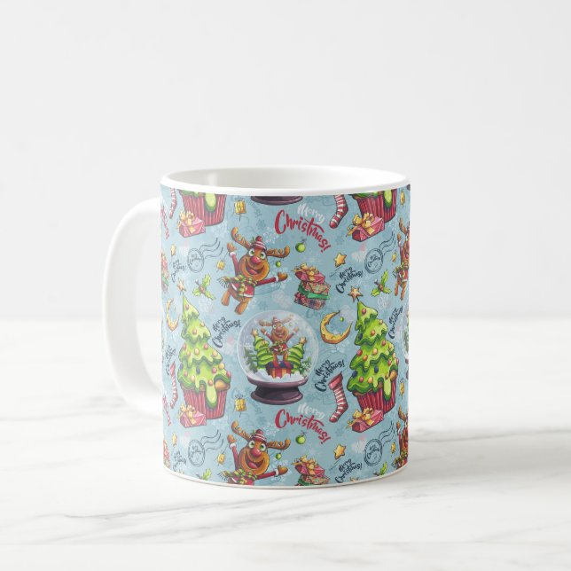Julrenar & Snöglobbar Kaffemugg (Framsida vänster)