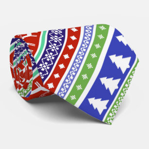 Julrenar, Träd och Snöflingor Slips
