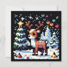 Julrenar Vinter Wonderland Pixel Art