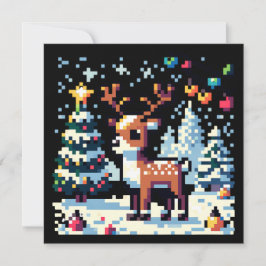Julrenar Vinter Wonderland Pixel Art