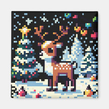 Julrenar Vinter Wonderland Pixel Art