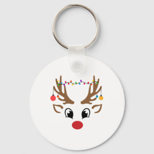 Julrenar Xmas Ljus Familj Matchande Män Nyckelring