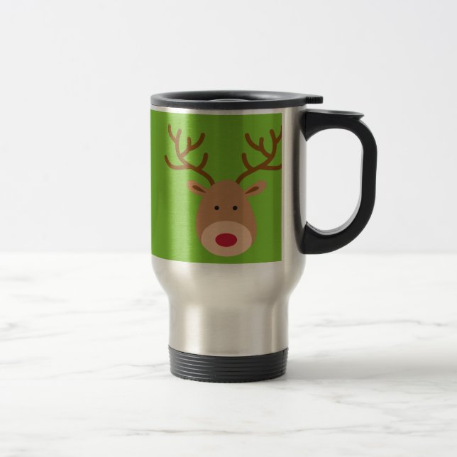 Julrenen reser kaffemuggen resemugg (Höger)