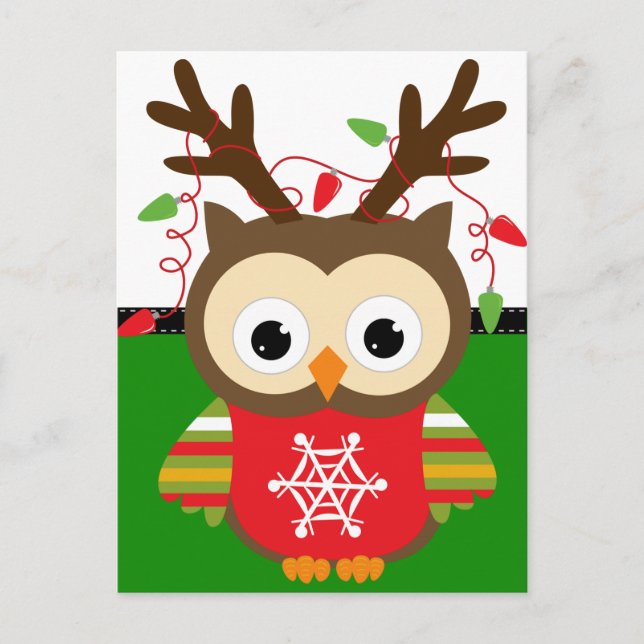 Julrenen Uggla Helg Vykort (Framsida)